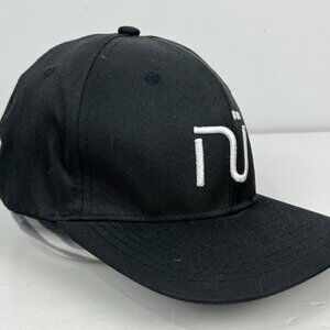 NU Snapback Cap Size Adjustable Black Polyester